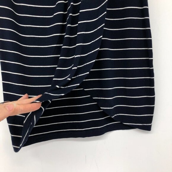 Dynamite navy white striped pencil skirt with  twist XS - Picture 9 of 12